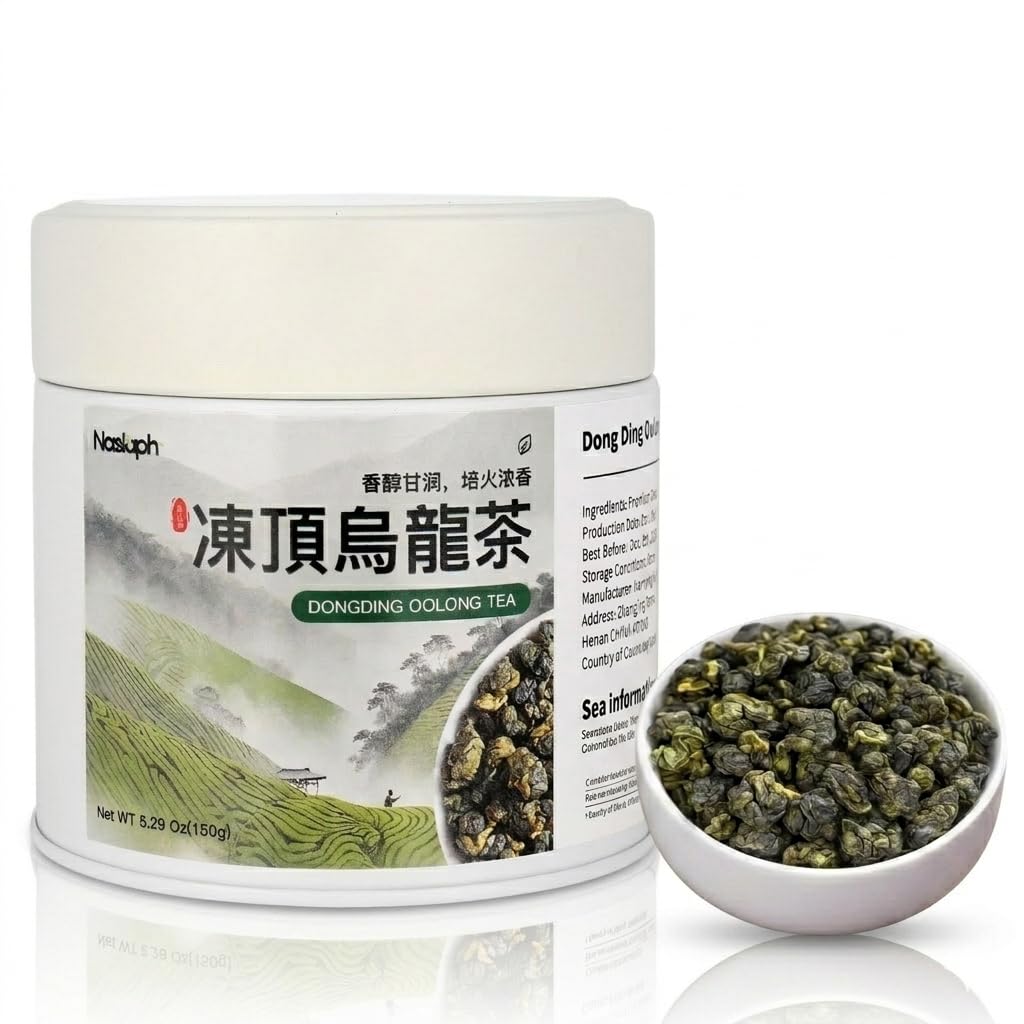NASLAPH Milk Oolong Tea, Chinese Jin Xuan Oolong Loose Leaf with Smooth and Sweet, Formosa High Mountain Oolong Leaves with Gentle and Nourishing 奶香乌龙 台湾高山茶 中国茶 5.29 Oz