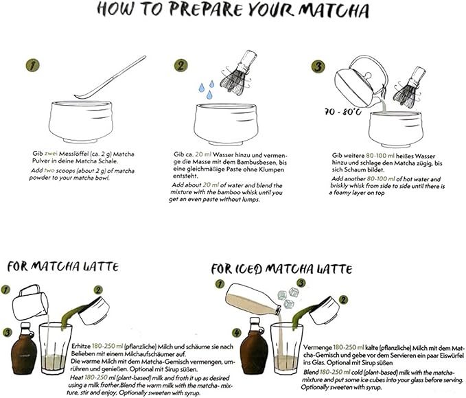 Matcha Whisk Kit Set of 6 includes Matcha Bowl, Matcha Bamboo Whisk, Scoop, Spoon Sifter, Whisk Holder Tea Accessories Gift for Tea Lovers(White Sand)