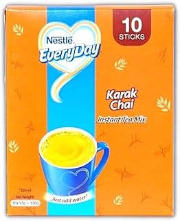 Nestle Everyday Karak Chai Instant Tea Mix, 10 Sachets Box (17g Each), Rich & Creamy Milk Tea