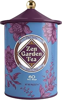 Life Plus Style Gourmet Zen Garden Earl Grey Black Tea Bergamot Herbal Black Caffeinated Hot or Iced Natural 60 Tea Bags