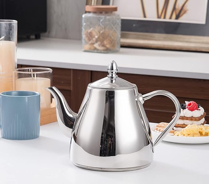 Sanqiahome Stainless Steel Teapot Coffee Servers 1500ml