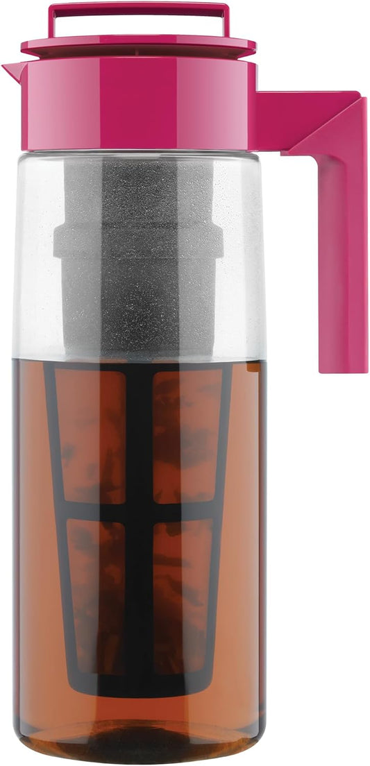Takeya Flash Chill Iced Tea Maker - Versatile Tea Brewer for Loose/Bagged Tea - Patented Flash Chill Tech Hot/Cold Use