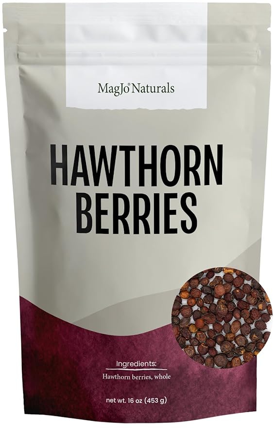 MagJo Naturals Whole Dried Hawthorn Berries, 16oz (1lb)