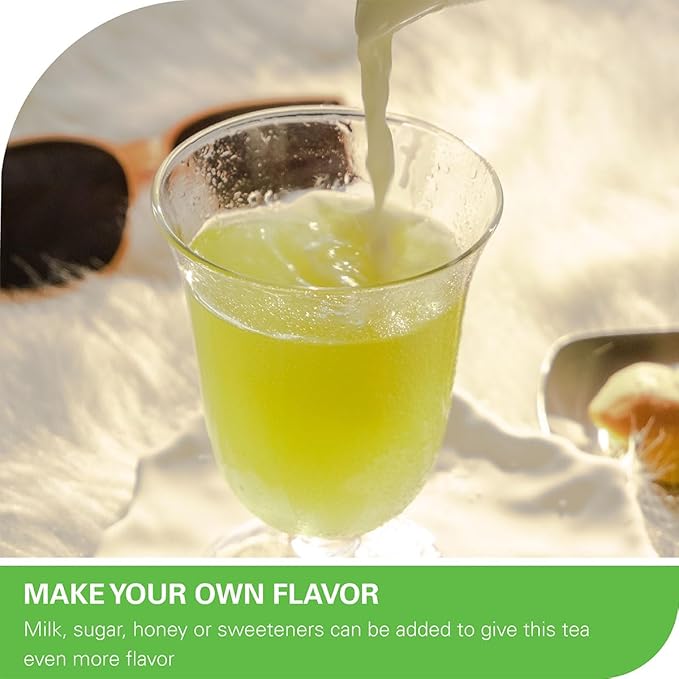 WT WEETEE Organic Matcha Green Tea Bags, Organic Japanese Matcha + Sencha Green Tea Blend 100 Pyramid Sachets, Easy & Quick to Brew for Cold or Hot