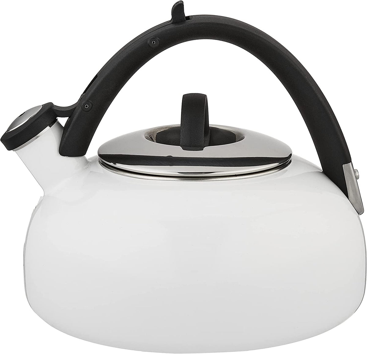 Cuisinart CTK-EOS2W Peak 2-Quart Teakettle, Make 2-Quarts of Boiling Water in this Classic Tea Kettle, Whistle Sound to