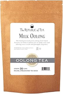 The Republic of Tea — Milk Oolong Refill Bag, 36 Tea Bags, Naturally Caffeinated