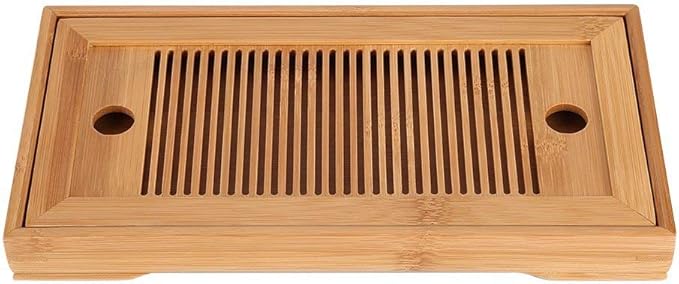 Tasteful Japanese/Chinese Gongfu Tea Table, Serving Tray Box Reservoir & Drainage Type for Teahouse Home Office