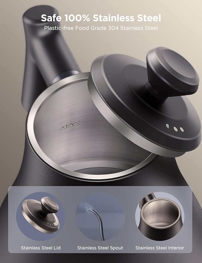 Govee Smart Electric Kettle, WiFi Variable Temperature Gooseneck Pour Over Kettle and Tea Kettle, Alexa Control, 1200W Quick Heating