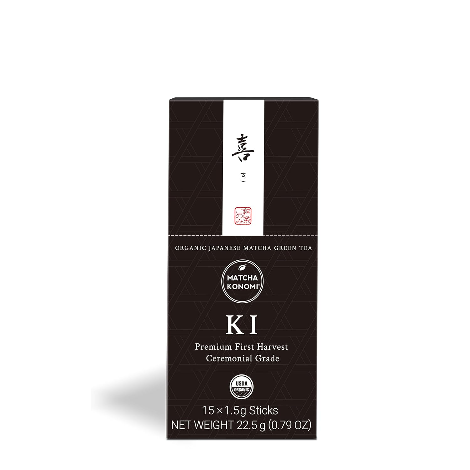 Ki Matcha (15 x 1.5g Sticks) - Organic Premium Ceremonial Japanese Matcha | First Harvest Matcha Green Tea Powder - Zero