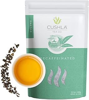 Decaffeinated Oolong Tea Loose Leaf, Hot or Cold Brew, Smoky, Woodsy, Nutty Notes Delicate Toasty Finish - Decaf Oolong Tea Leaves