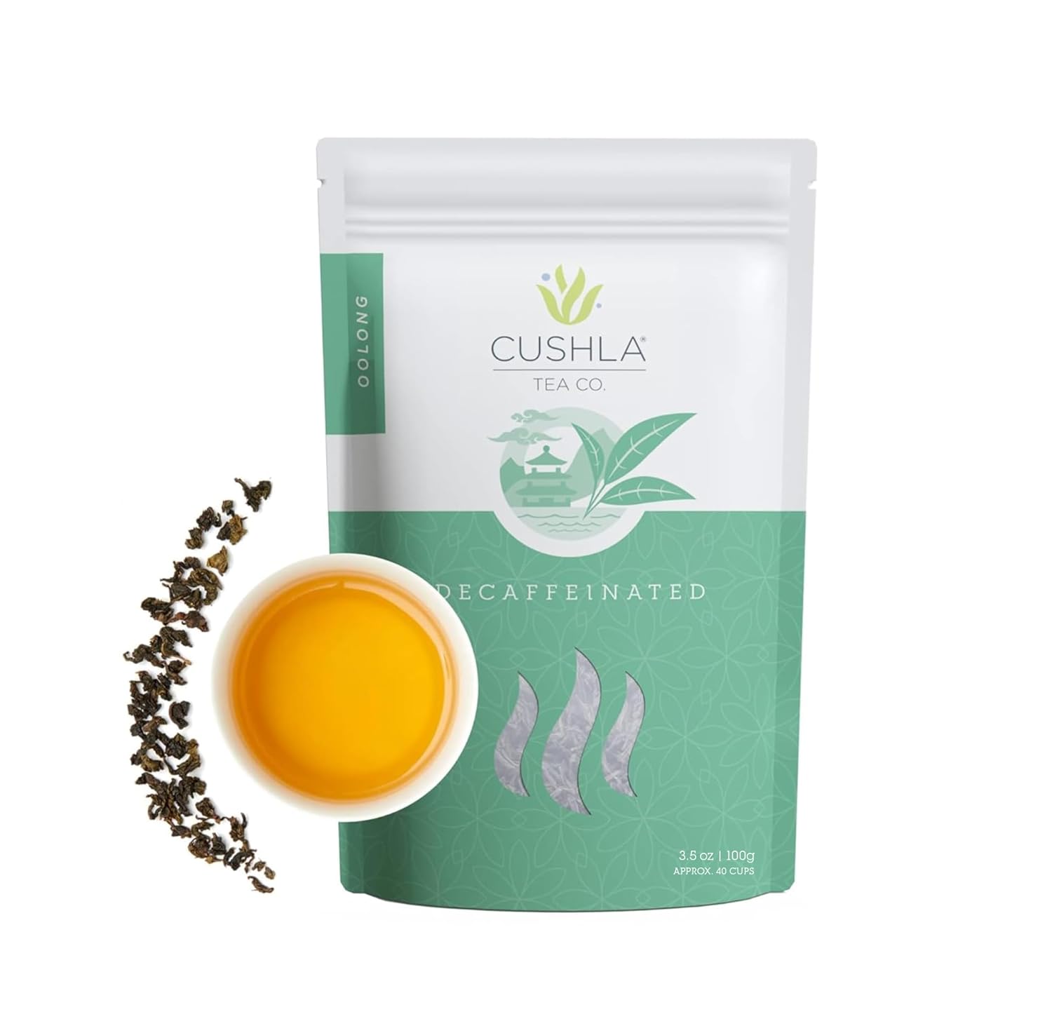 Decaffeinated Oolong Tea Loose Leaf, Hot or Cold Brew, Smoky, Woodsy, Nutty Notes Delicate Toasty Finish - Decaf Oolong Tea Leaves