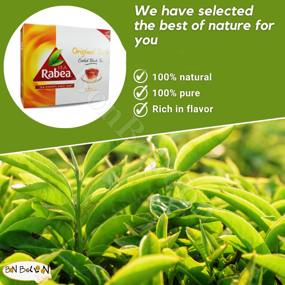 Original Taste Black Tea Rabea Bags Teas (100 Tea Bag) Kenyan Indian Pure Traditional Arabian Saudi Arabia Strong Rich Pure Oriental Natural Taste Breakfast شاى ربيع المذاق الأصلى