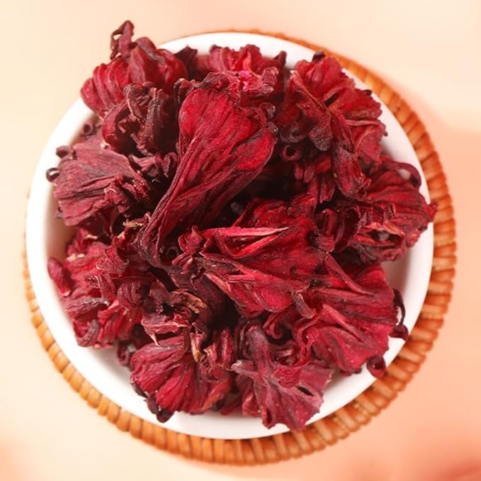 Hibiscus Flower Tea 洛神花茶 – 100g/3.5oz (50 Pyramid Tea Bags), 100% Natural, Caffeine-Free, Sugar-Free
