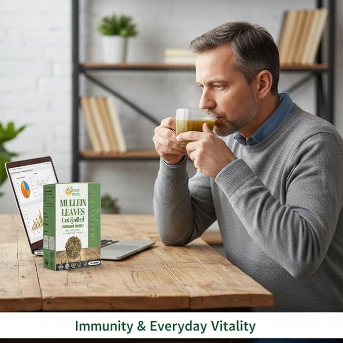 Herbs Botanica Mullein Leaf Tea Loose Leaves Mullein Herb Mullen Respiratory Health, Skin Health, Supports Digestive Health Soothing Sore Throats 4 oz