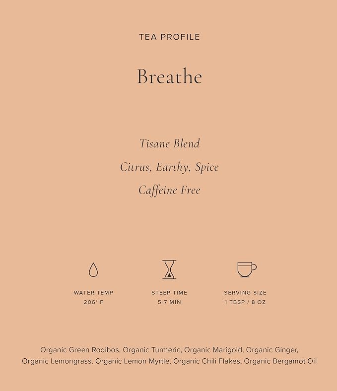 Art of Tea | Breathe 2.5oz (Turmeric, Bergamot, and Ginger Tea) | Wellness Loose Leaf Artisan Herbal Tea