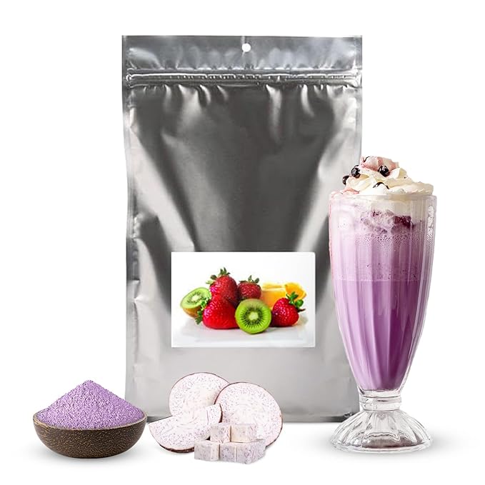 Fanale Premium Ube Taro Bubble Tea Flavoring Powder | Purple Sweet Potato Powder | Perfect for Baking, Smoothies, Desserts and Drinks | Instant Flavoring Powder for Boba Milk Tea | PWD010-B-USA