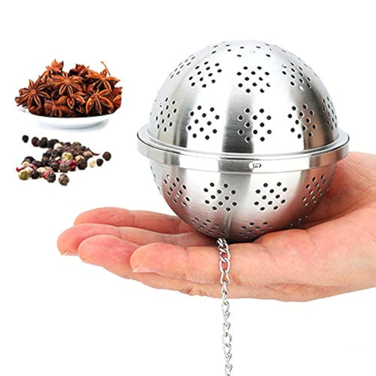 CATOSUM 304 stainless steel Spice Ball Extra Large For Cooking, Tea Ball Filter