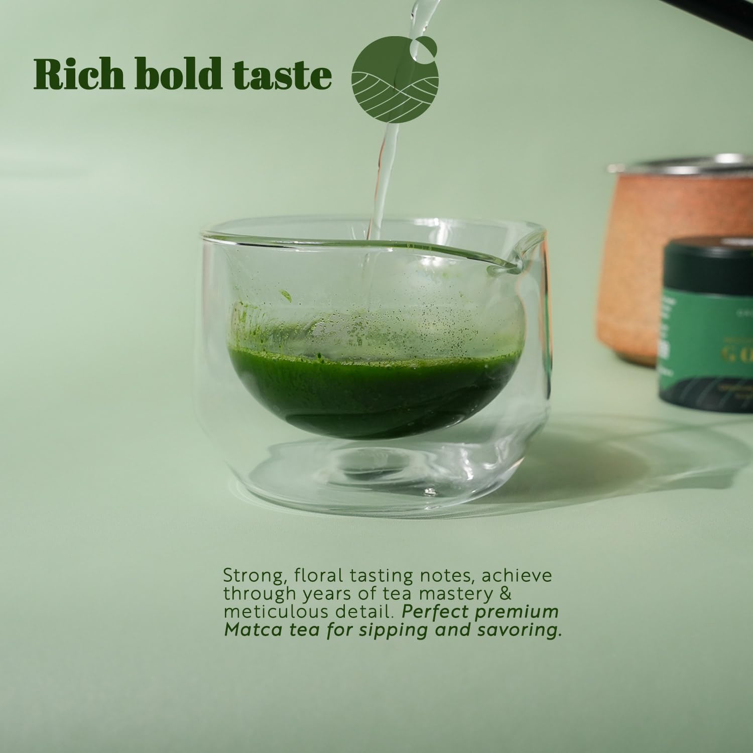 Midori Spring Organic Ceremonial Grade Matcha - Gold 1st Harvest Blend, Japanese Stone Ground Green Tea Powder, Radiation, Gluten Free, Vegan (Organic Gold)
