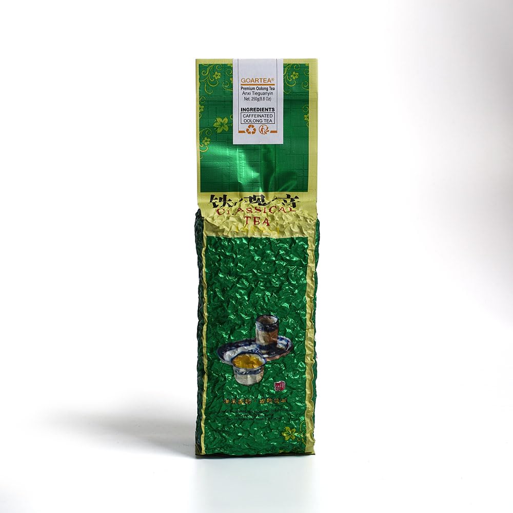 GOARTEA Tie Guan Yin Oolong Tea - 4Pcs 250g / Total 35.2oz Premium Grade - Anxi Tieguanyin Chinese Oolong Loose Leaf - High Mountain Fujian Iron Goddess