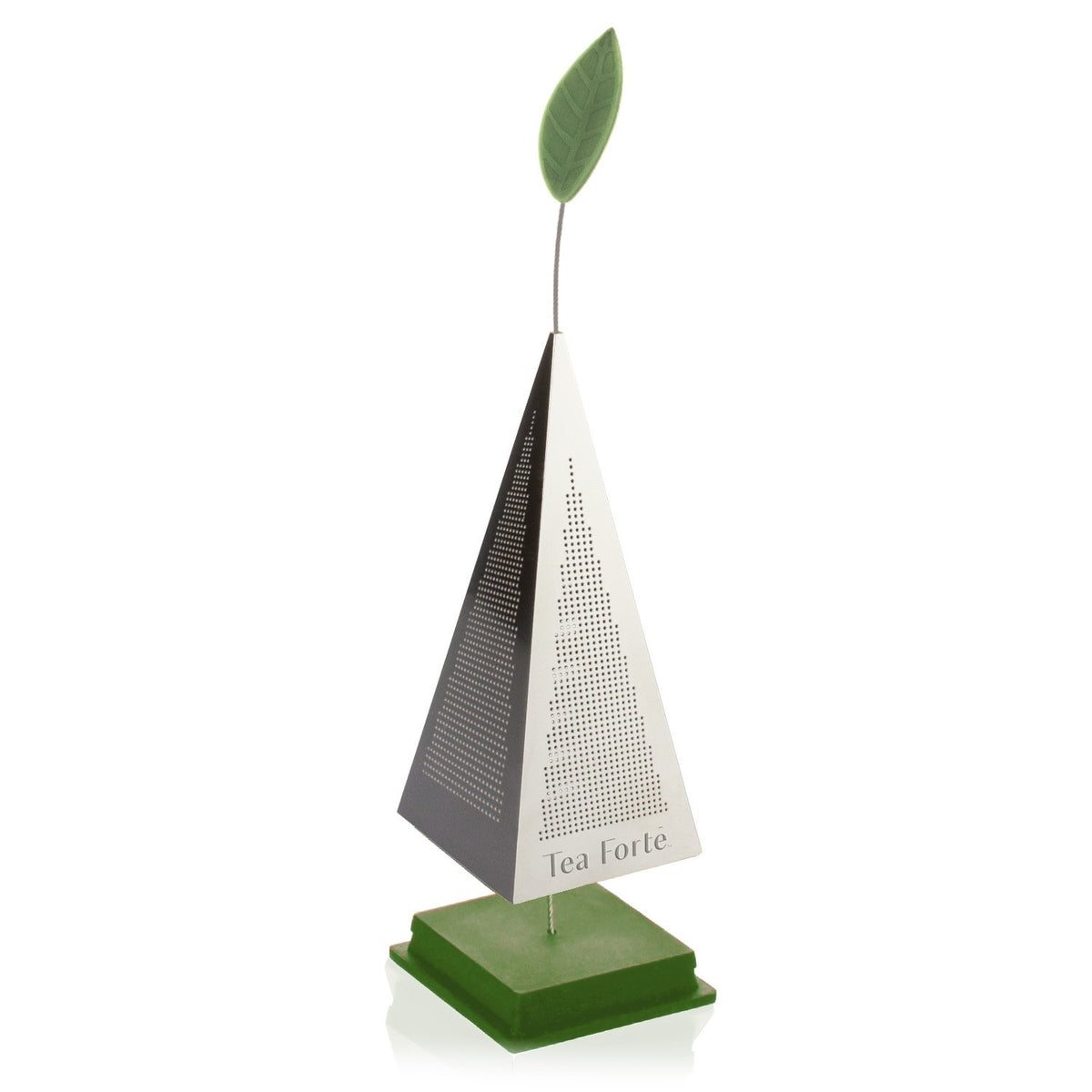 Tea Forte Loose Leaf Pyramid Tea Infuser, Stainless Steel Fine Mesh