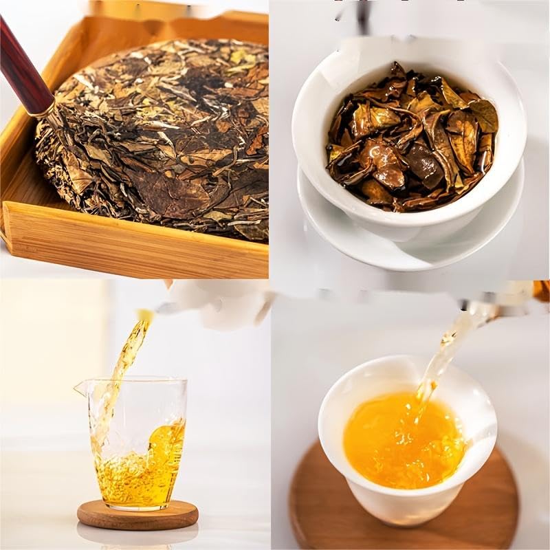 White Tea Cake with Complimentary Tea Needle, Traditional Compressed Tea