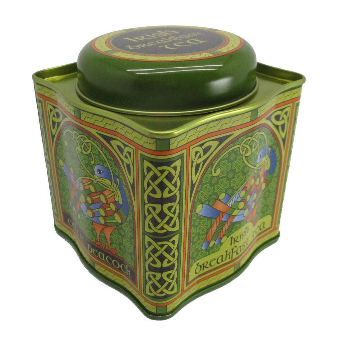 Irish Breakfast Tea - Celtic Peacock Irish Weave Designed Tin, 1pack, 50 count