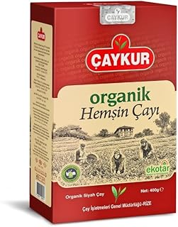 ÇAYKUR Organic Hemsin Black Tea, Premium Certified Turkish Loose Leaf Tea, Natural, Additive-Free, Grown in the Hemsin Organic Farming Basin 400gr / 14.1 oz