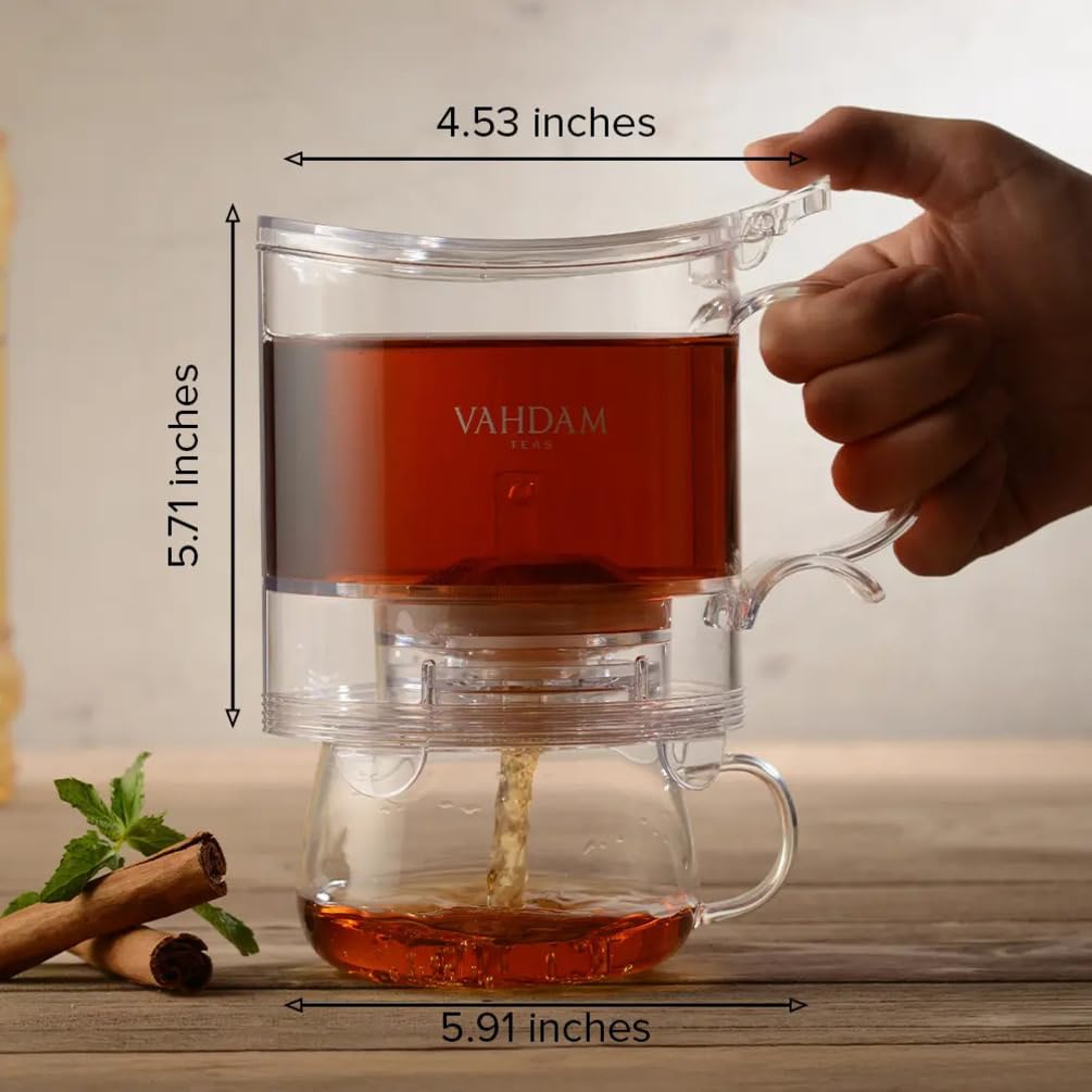 VAHDAM Imperial Tea Infuser(16oz) Stylish Teapot |Smart Tea Maker