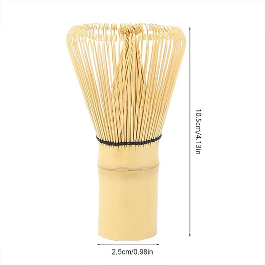 Tea Whisk, 2.5x10.5cm/0.98x4.13in Long Handle Matcha Stirrer Wisk Mixer Brush Handcrafted Traditional Japanese Chasen Tool for Matcha Tea Preparation
