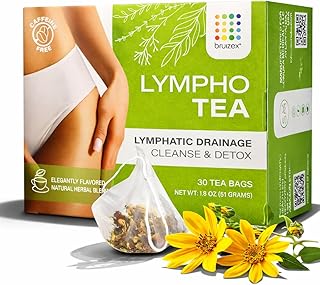 Bruizex Lymphatic Natural Herbal Tea, Lymphatic Drainage, Ginger Blend for Lymphatic System Health, Post Surgery Recovery Liposuction, BBL, Tummy Tuck, Lipedema & Lymphedema, 30-Pack