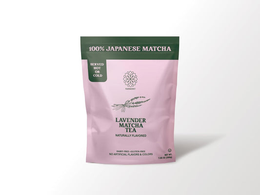 The Harmony Matcha Lavender (7.05oz Bag - 20 Servings) Premium Japanese Matcha Powder, Rich in Antioxidants & L-Theanine