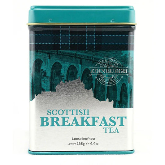 Edinburg Tea & Coffee Loose Leaf Tea Reusable Tin Present Housewarming Gift 4.40 Oz (Scottish Breakfast)