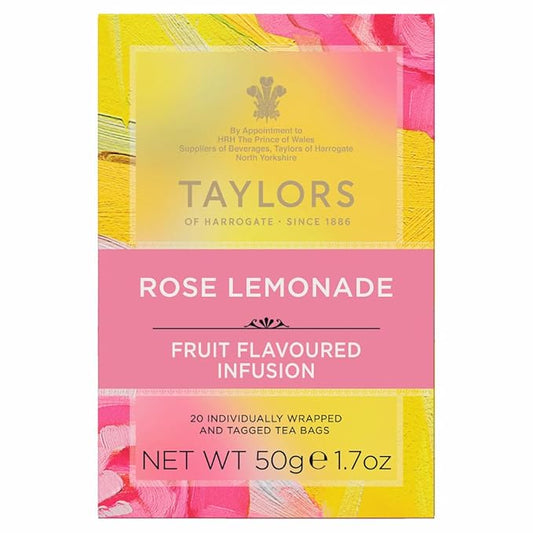 Taylors of Harrogate Rose Lemonade Infusion, 20 Teabags (Pack of 2)