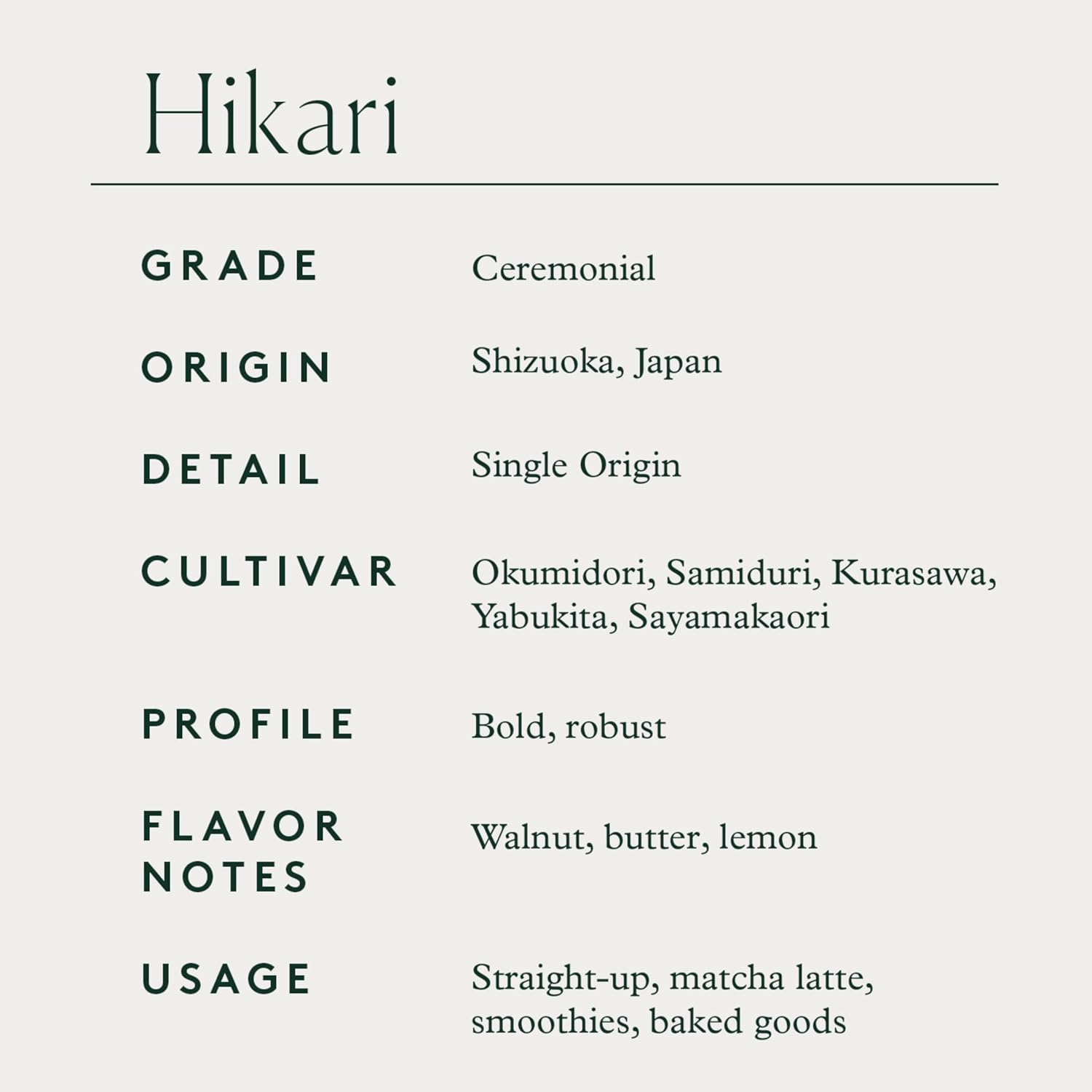 Matchaful - Hikari - Single Origin Ceremonial Matcha - Fine Green Tea Powder, Direct-Trade From Shizuoka, Japan - Smooth and Creamy with Flavor Notes of Walnut, Lemon, Butter - 100g Bag