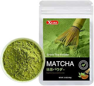 XIEJINJI Matcha Powder - 100g (3.52 oz) - Versatile Culinary Grade Green Tea Powder for Lattes, Baking, Smoothies & Desserts
