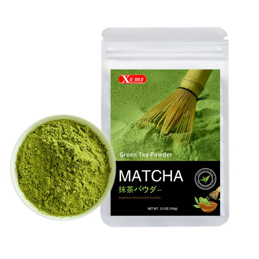 XIEJINJI Matcha Powder - 100g (3.52 oz) - Versatile Culinary Grade Green Tea Powder for Lattes, Baking, Smoothies & Desserts