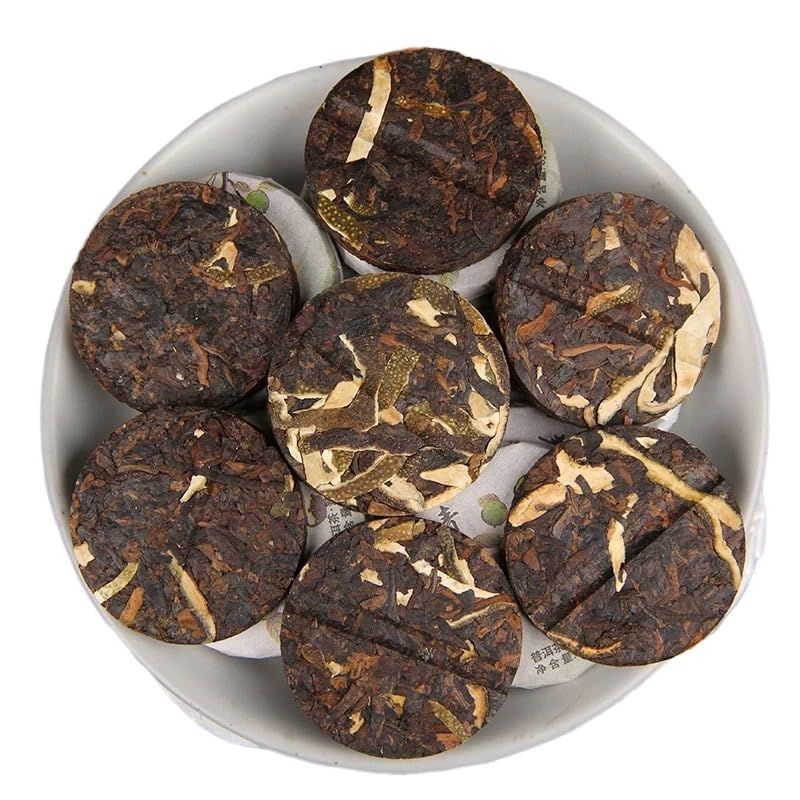 Premium Pu-erh Tea-Chenpi/Orange Peel 170g/6OZ-ripe Tea（shou) 陈皮普洱熟茶 (Orange Peel puerh)