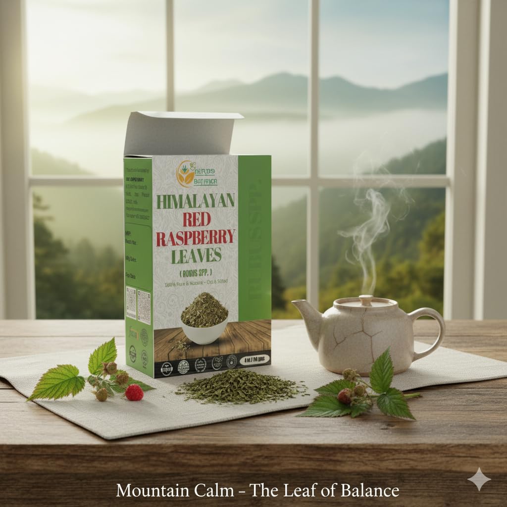 Herbs Botanica Himalayan Raspberry Leaf Premium Dried Red Raspberry Leaves for Herbal Tea, Infusions &amp; DIY Blends Cut &amp; Sifted Rasberry Leaf Tea 4 oz Resealable Pack