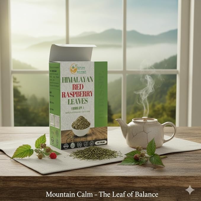 Herbs Botanica Himalayan Raspberry Leaf Premium Dried Red Raspberry Leaves for Herbal Tea