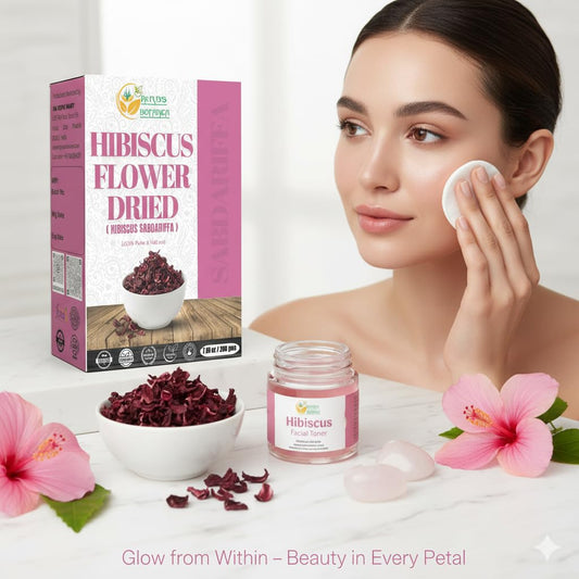Herbs Botanica Hibiscus Flower Dried Organic For Tea, Hair Growth, Flor De Jamaica Organica Whole Full Flower Petals Cake Decoration &amp; Cocktails 7.05 Oz / 200 Gms