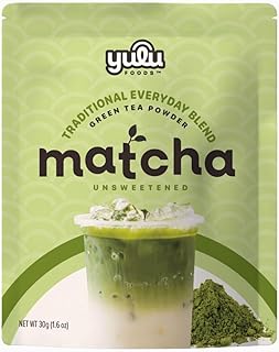 YULU FOODS Everyday Blend Matcha Powder (1.06 oz / 30 g) | Shade-Grown Japanese Green Tea Powder for Hot or Iced Lattes | Smooth Texture | Low Caffeine | Café-Quality