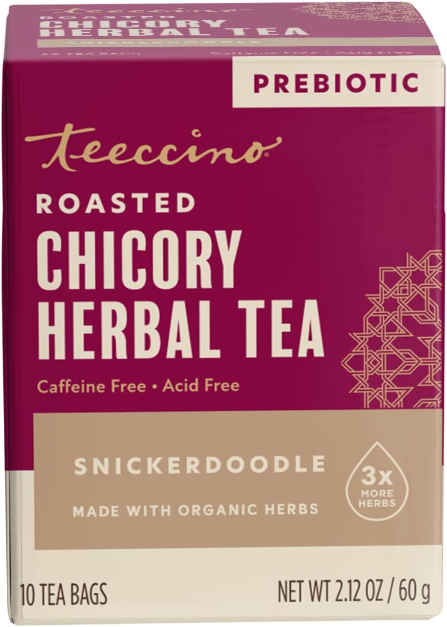 Teeccino Snickerdoodle Herbal Tea - Dessert Beverage That’s Prebiotic