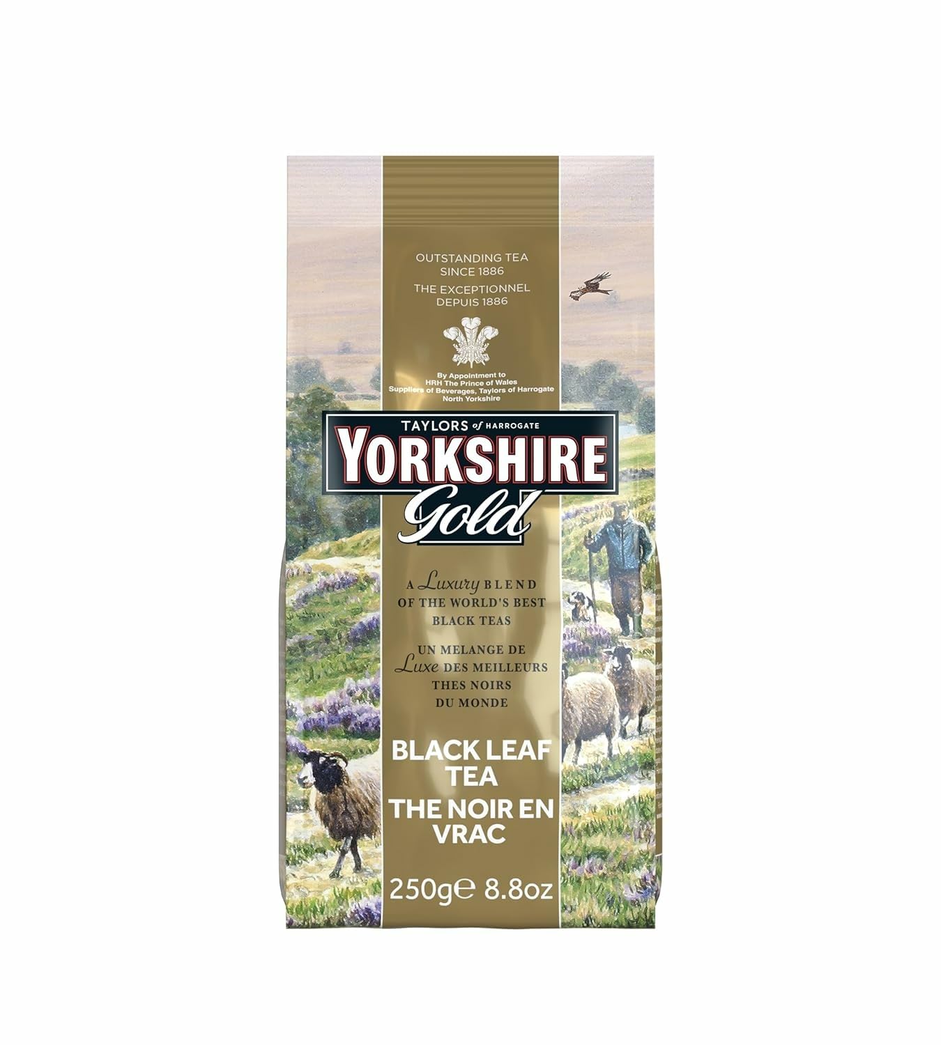 Yorkshire Tea, Gold, Loose Leaf Tea, Black Tea, 8.8 Ounce, Premium Blend, Rich, Smooth, and Satisfying, Classic British Breakfast Blend, Caffeinated