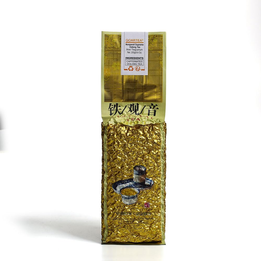 GOARTEA Tie Guan Yin Oolong Tea - 250g / 8.8oz Nonpareil Supreme Grade - Anxi Tieguanyin Chinese Oolong Loose Leaf - High Mountain Fujian Iron Goddess