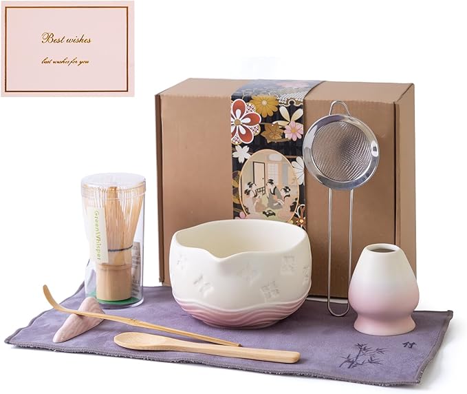 Matcha Whisk Set - Traditional Bamboo Chasen with Bowl, Complete Matcha Tea Making Kit & Starter Too