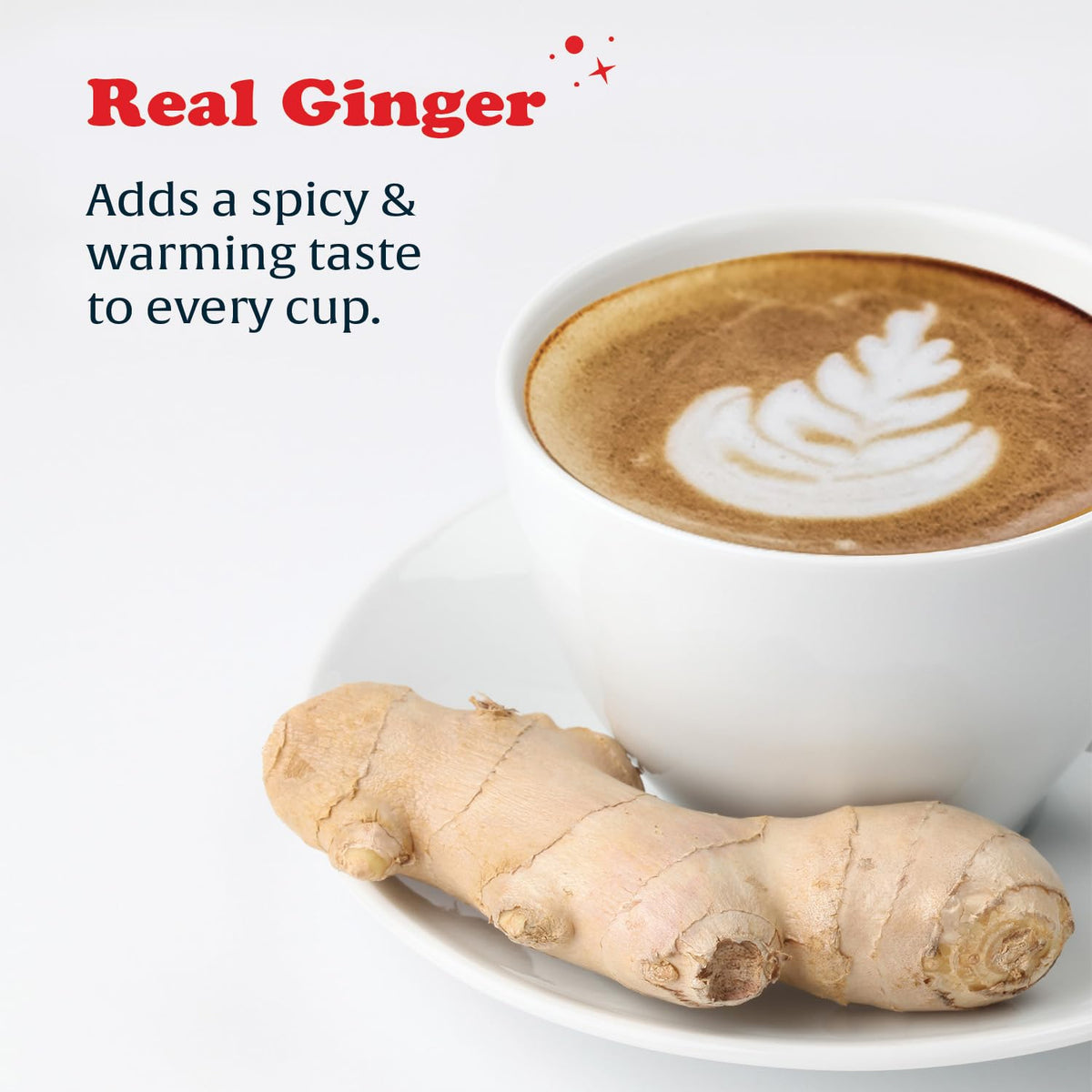 Pocas Ginger Latte Instant Tea 2-Pack, Ginger Extract Blended with Non-Dairy Creamer, Pure Cane Sugar, and Real Milk, 20 Packets per Box