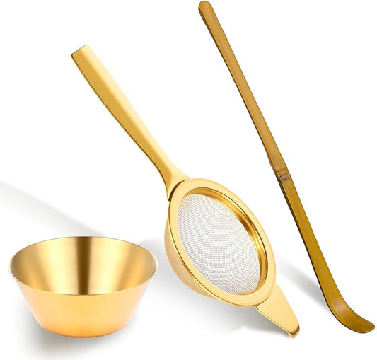 2.2" Mini Matcha Sifter, 30 Fine Mesh Strainer Stainless Steel Small Sifters Loose Leaf Tea Filter with Handle and Base for Loose Tea Coffee Cocktail