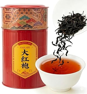 NASLAPH Da Hong Pao Oolong Tea, 3.53 Oz Wuyi Rock Oolong Tea, Traditional Craftsmanship, Chinese Wuyi Mountain Big Red Robe Oolong Tea Grade AAAA 特级 武夷大红袍 乌龙茶 中国功夫岩茶