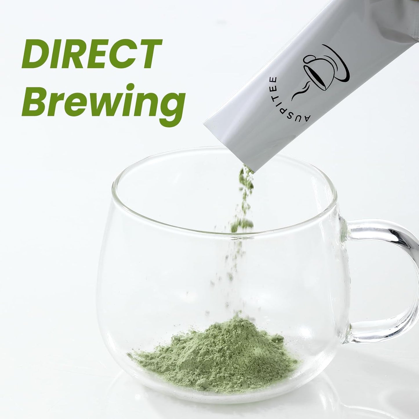 Matcha Latte Green Tea Powder Single Pack, Premium Barista Science Blend - Individual Matcha Bags (20)