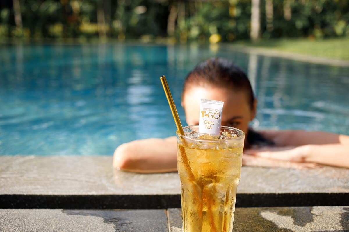 T-GO Chill Tea Herbal Tea Sticks Lavender Chamomile Caffeine Free Herbal 15 Convenient Tea Sticks